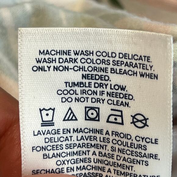 Lands’ End Wide Leg Jumpsuit Pink Green 1X Palm Leaf Print Sleeveless Tropical - Picture 12 of 12